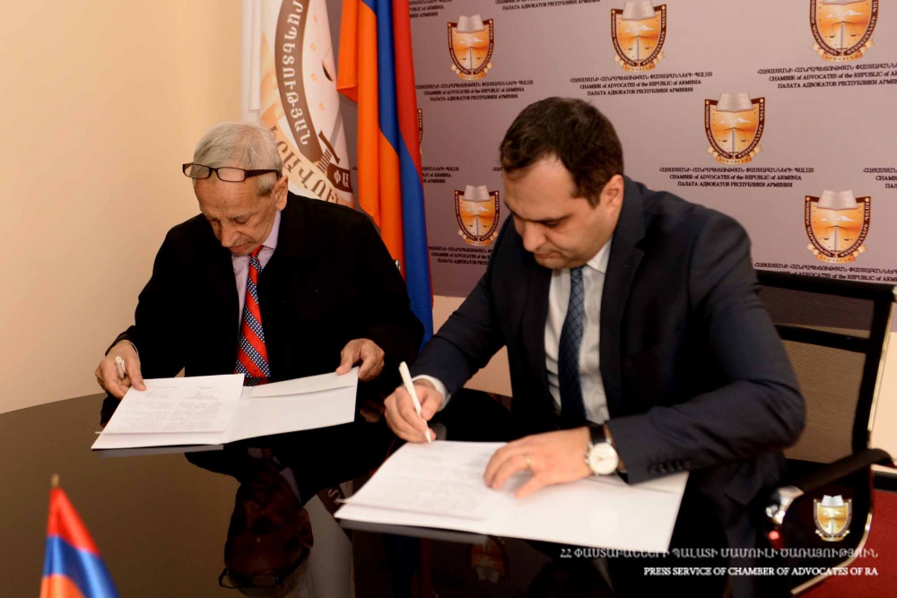 A MEMORANDUM WAS SIGNED BETWEEN RAYMON YEZEGELYAN AND THE CHAMBER OF ADVOCATES OF RA A MEMORANDUM WAS SIGNED BETWEEN RAYMON YEZEGELYAN AND THE CHAMBER OF ADVOCATES OF RA